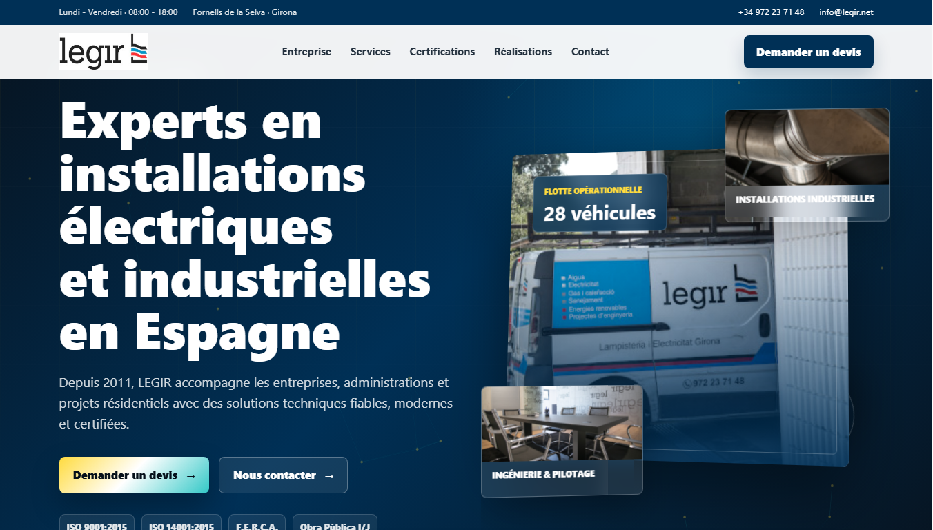 Aperçu du site LEGIR